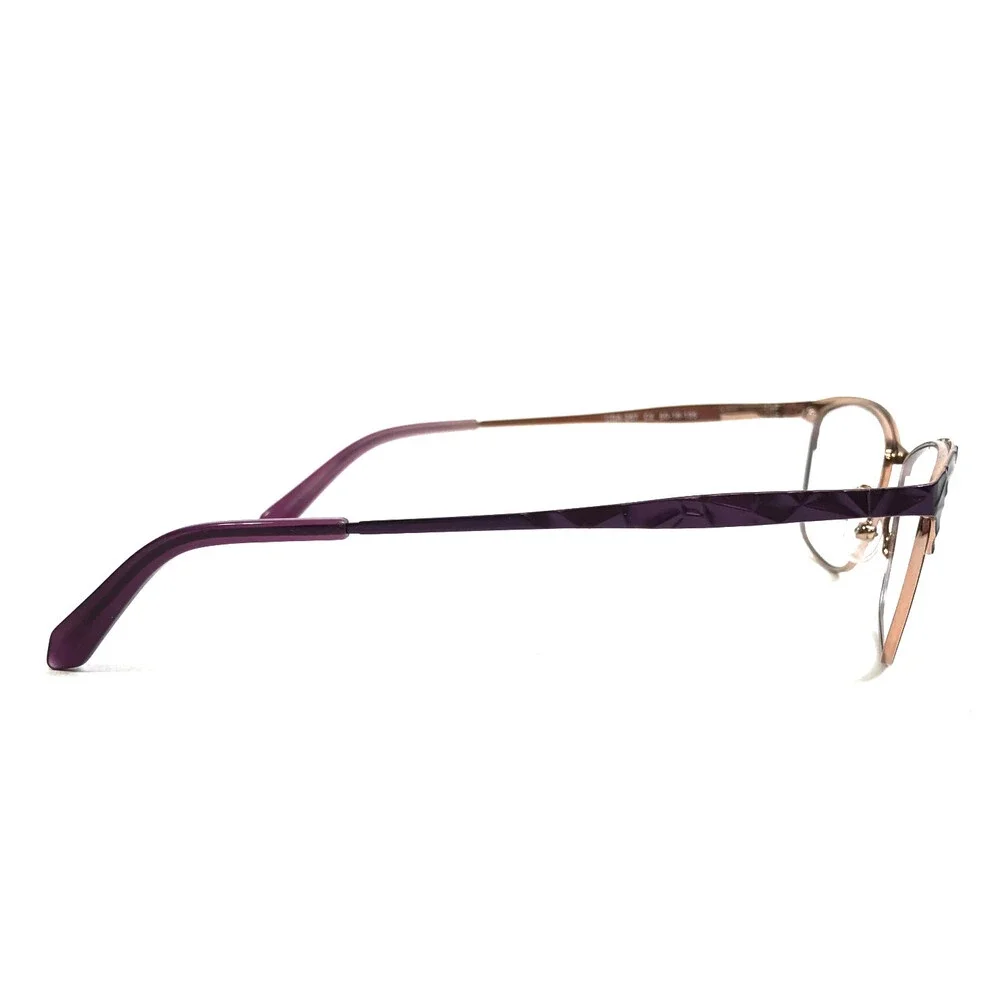 Cote D'Azur Eyeglasses Frames CDA-267 C2 Purple Rose Gold Cat Eye 50-16-135